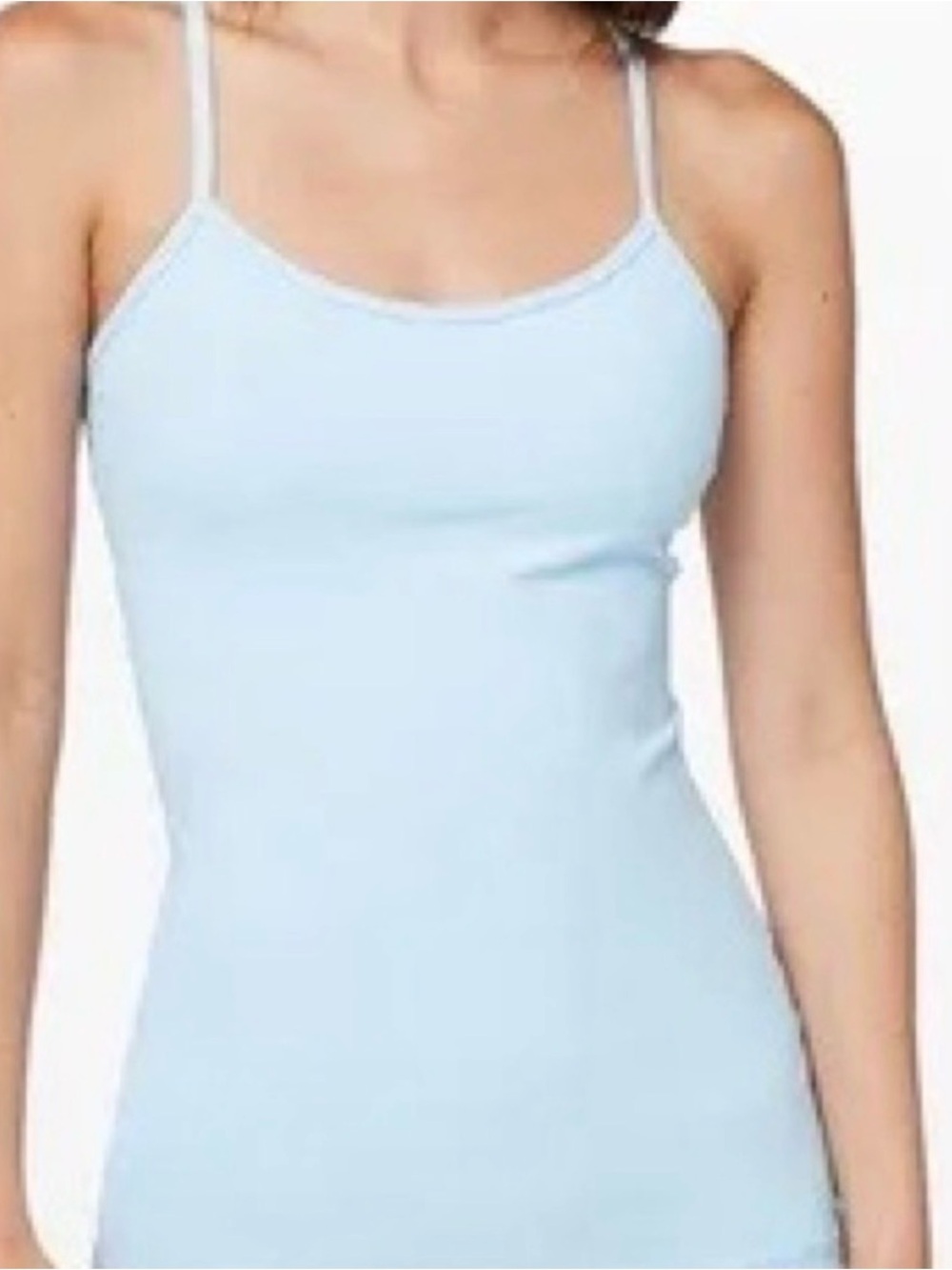 Lululemon Power Y Fitted Tank in Light Blue - Size 8